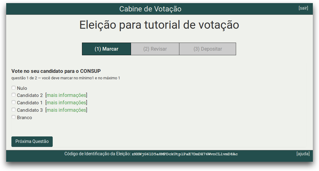 Escolha um candidato para conselho deliberativo